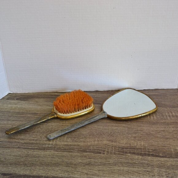 Vtg Mirror and Hairbrush Set - Picture 5 of 7